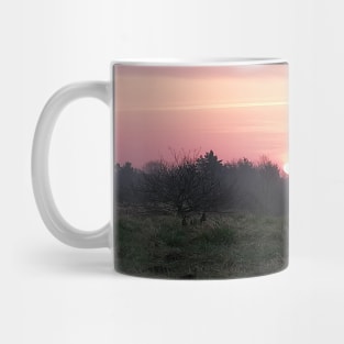 Pink Sunset In The Danish Countryside Mug